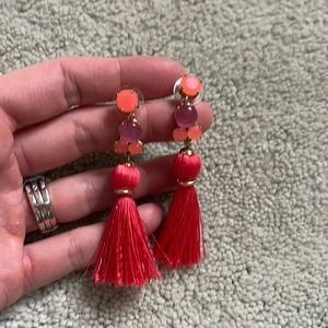 Kate spade pink tassel earrings